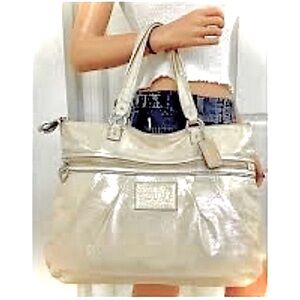 Coach Metallic Poppy F20441 Shimmering Leather
